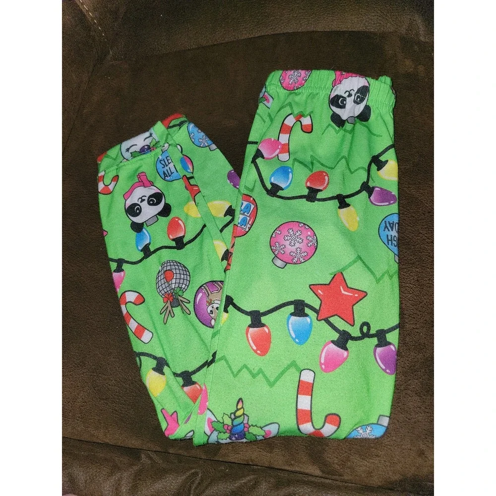 Justice I'm dreaming of a rainbow Christmas pajamas‎ sleep size 10